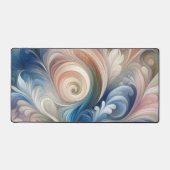 Waterverf Fantasy Floral Pastel Blauw & Crème Bureaumat (Voorkant)