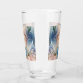 Waterverf Fantasy Floral Pastel Blauw & Crème Glas (Rechts)