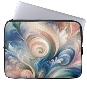 Waterverf Fantasy Floral Romantisch Patroon Laptop Sleeve