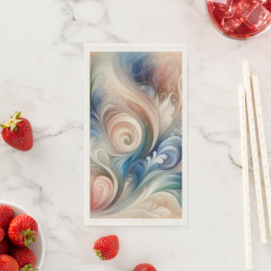 Waterverf Fantasy Floral Romantisch Patroon Servet