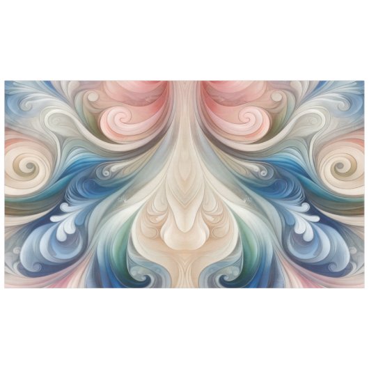 Waterverf Fantasy Floral Romantisch Patroon Tafelkleed (Voorkant (Horizontaal))