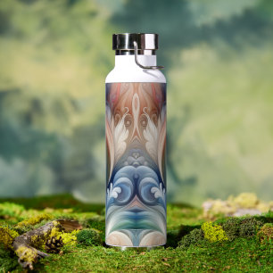 Waterverf Fantasy Floral Romantisch Patroon Waterfles
