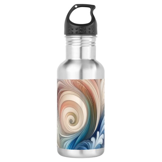 Waterverf Fantasy Floral Romantisch Patroon Waterfles (Voorkant)