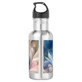 Waterverf Fantasy Floral Romantisch Patroon Waterfles (Achterkant)