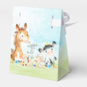 Waterverf Farm Animals Boy Baby Showerm Bedankdoosjes (Achterkant)