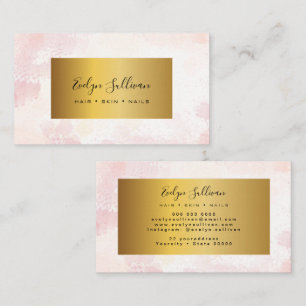 Waterverf & Faux Gold Foil Collectie Visitekaartje