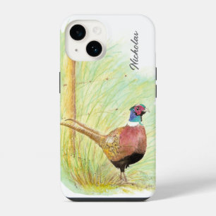 Waterverf fazant Game Bird Wildlife Natuur Art iPhone 14 Hoesje