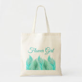 Waterverf Feathers Bloemenmeisje bruiloft Tote Bag (Voorkant)