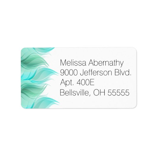 Waterverf Feathers Modern Etiket (Voorkant)