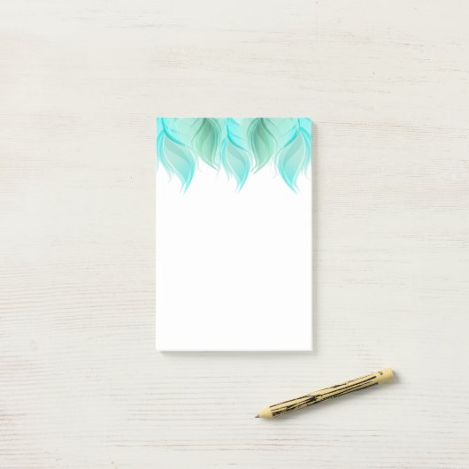 Waterverf Feathers Modern Post-it® Notes (Op bureau)