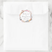 Waterverf Feathers Rustic Bohemian Wedding Vierkante Sticker (Tas)