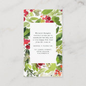 Waterverf feestdag visitekaartje (Achterkant)