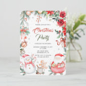 Waterverf Feestelijk Modern Kerstfeest Kaart (Staand voorkant)