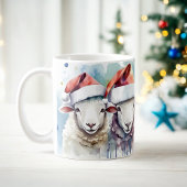 Waterverf Feestelijke Schaap Kerst Mok