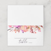 Waterverf felroze perzik herfst bloemenbruiloft (Buitenkant ongevouwen)