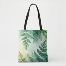 Waterverf Fern Leaf Canvas tas