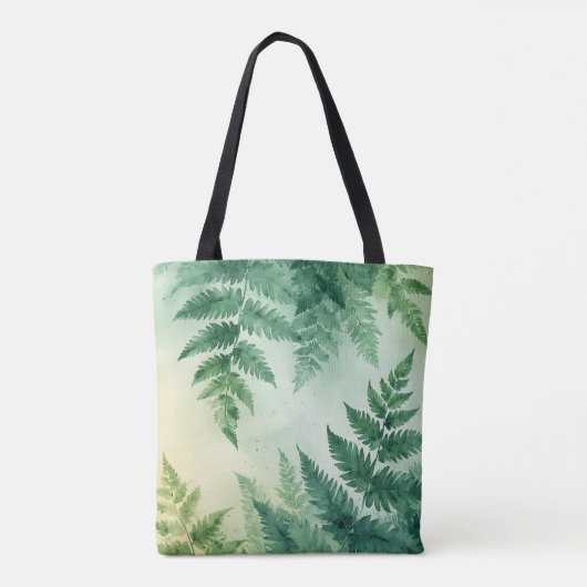 Waterverf Fern Leaf Canvas tas (Achterkant)