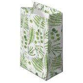 Waterverf Ferns en Eucalyptus Pattern Klein Cadeauzakje (Voorkant Gekanteld)