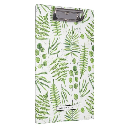 Waterverf Ferns en Eucalyptus Pattern Klembord (Rechts)