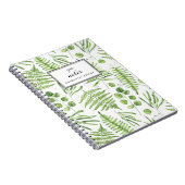 Waterverf Ferns en Eucalyptus Pattern Notitieboek (Rechterzijde)