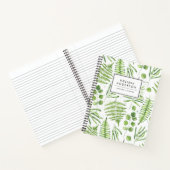 Waterverf Ferns en Eucalyptus Pattern Notitieboek (Binnen)