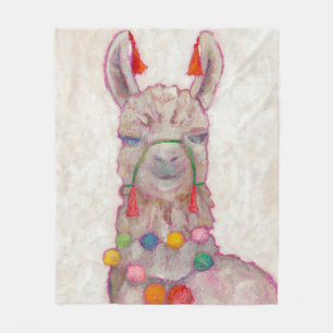 Waterverf Festival Llama Fleece Deken