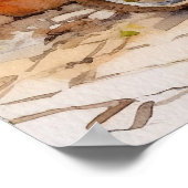 Waterverf Fiets Art Poster (Hoek)