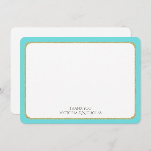 Waterverf Fiets met Mand Dank u Bedankkaart (Voorkant / Achterkant)