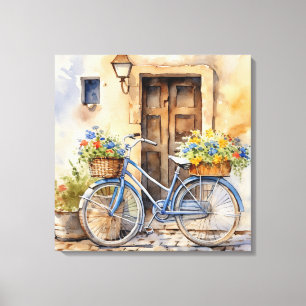 Waterverf Fietsdoek Kunst Canvas Afdruk