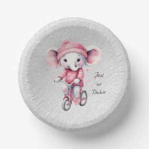 Waterverf Fietsen Olifant Paper Bowl Papieren Kommen