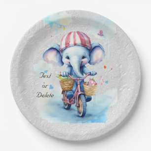 Waterverf Fietsen Olifant Papier Bord