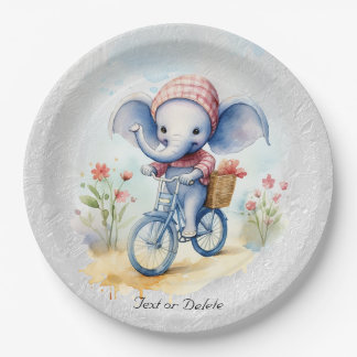 Waterverf Fietsen Olifant Papier Bord