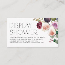 Waterverf Fig en Berry Floral Display Shower