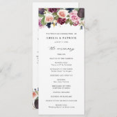 Waterverf figuren en paarse bloemen vallen rond programma (Voorkant / Achterkant)