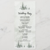 Waterverf Fir Trees Winter Wedding Programma (Achterkant)