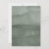 Waterverf Fir Trees Winter Wedding Save The Date (Achterkant)