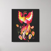 Waterverf Firebird of Phoenix Fantasy Creature Canvas Afdruk (Voorkant)