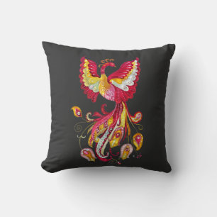 Waterverf Firebird of Phoenix Fantasy Creature Kussen