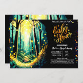 Waterverf Firefly Baby shower Kaart (Voorkant / Achterkant)