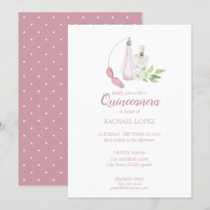 Waterverf Flacon Quinceanera Birthday Kaart