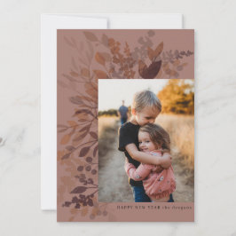 Waterverf flacons voor nieuwe jaren Kaart Paars