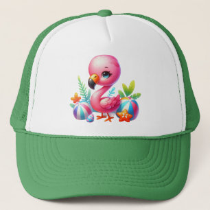 Waterverf Flamingo Cartoon Clipart Trucker Pet
