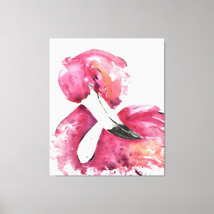Waterverf Flamingo Gifts Lover Flamingoliefhebbe Canvas Afdruk