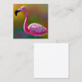 Waterverf Flamingo Graphic Vierkante Visitekaartje (Voorkant / Achterkant)