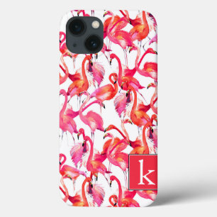 Waterverf flamingo in Waterverven   Jouw namen toe iPhone 13 Hoesje