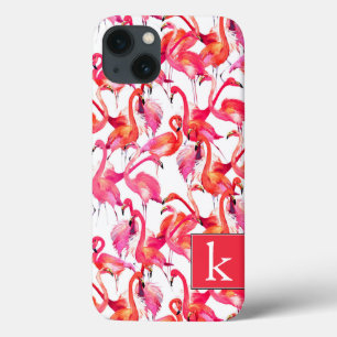 Waterverf flamingo in Waterverven   Jouw namen toe iPhone 13 Hoesje