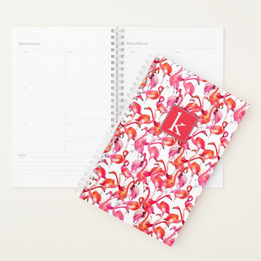 Waterverf flamingo in Waterverven Planner (Display)