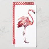 Waterverf Flamingo Kaart (Voorkant / Achterkant)