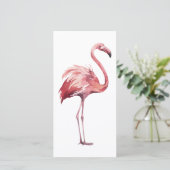 Waterverf Flamingo Kaart (Staand voorkant)