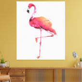 Waterverf Flamingo Liefhebbers | Grappige Flamingo Canvas Afdruk (Insitu (Woonkamer))